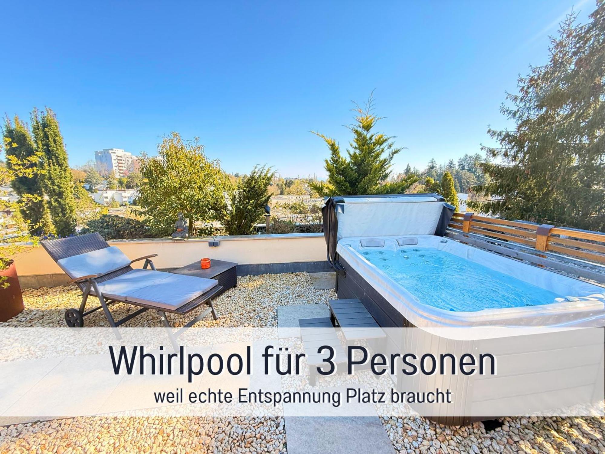 Sonnenterrasse - 3 Schlafzimmer, Whirlpool & Alpenblick - Perfekt Fuer Romantik Oder Familienurlaub Mit Kind , Hund Willkommen By Ferienwohnenamsee - 위버링겐 외부 사진